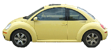yellow vw beetle